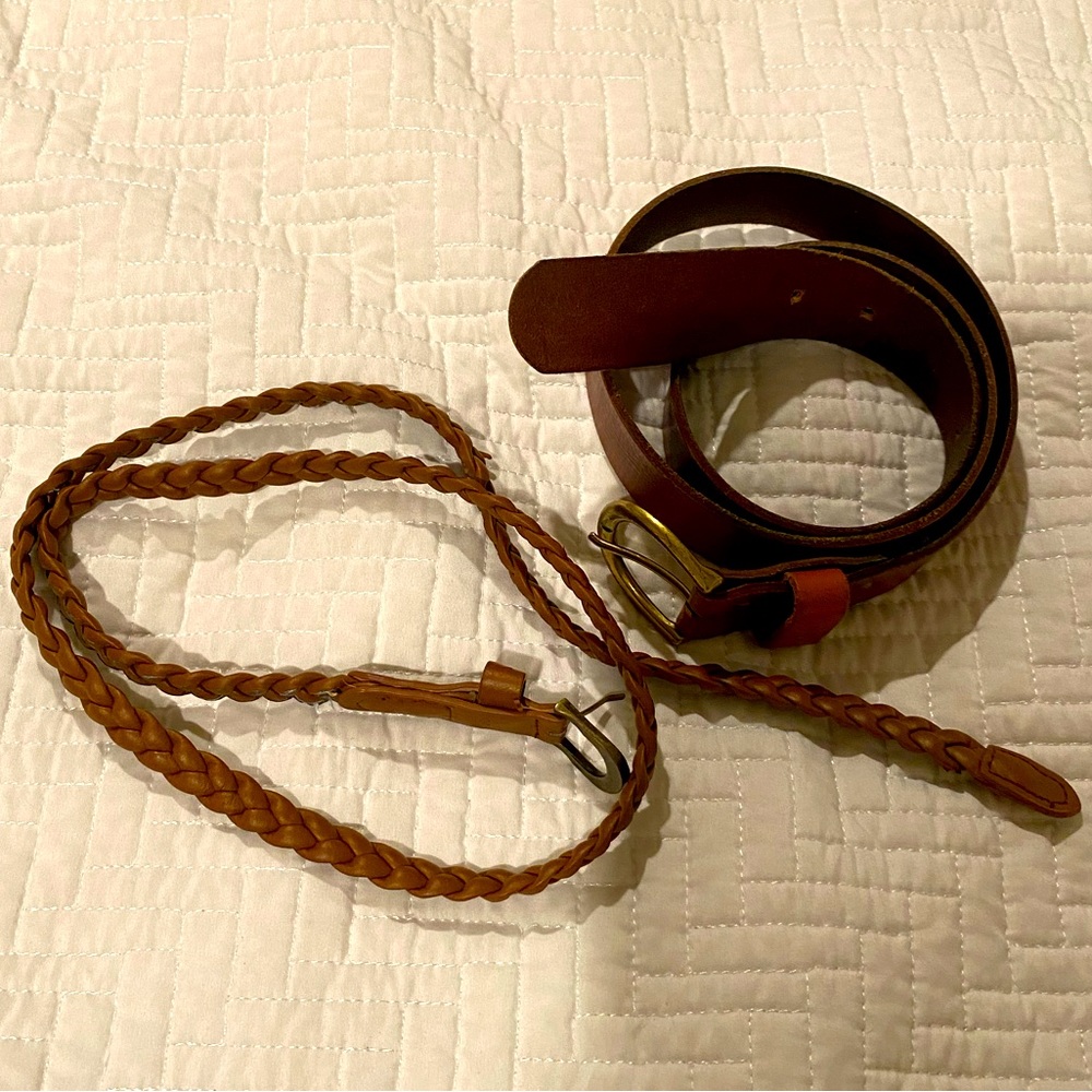 Two brown belts from Target - size small